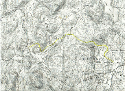 Ringwood / Long Pond Road from Colonial Times, found on a Robert Erskine map and also in aerial photographs.